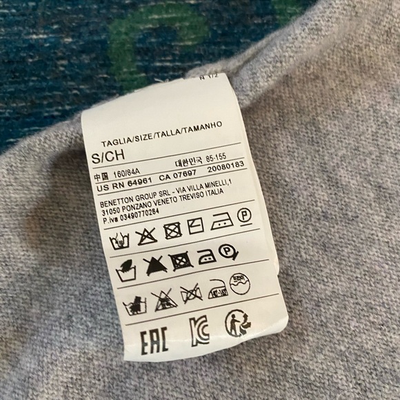 United Colors of Benetton oversized Italian merino yarn tunic sweater - Picture 6 of 9